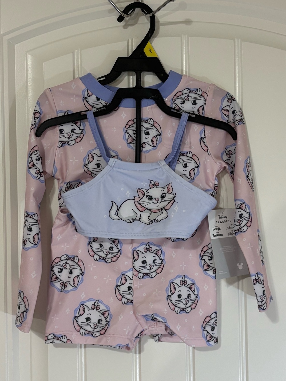 Disney Pink and Lavender Marie Two-Piece Swim Set